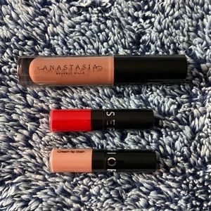 NWT❗️3 Piece ABH Lip Gloss & Sephora Lip Stain Variety Travel Size Lip Sampler~